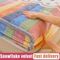 Mới Ga Trải Giường Nhung Dày Hai Mặt Họa Tiết Hoạt Hình Xinh Xắn
