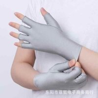 Mới Half Finger Nữ Thin Lady Tea White Beauty Driver Kem chống nắng Găng tay móng ngắn Hiền nhân