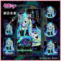 Mới Hatsune Miku Hatsune Miku Trò Chơi Hàng Hóa Móc Khóa Thanh Chi Laser Vé Bưu Thiếp Photocard Kết Hợp Bộ Quà Tặng Sinh Viên