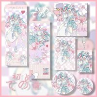 Mới Hatsune Miku Hatsune Miku Fantasy Hai Chiều Hàng Hóa Cô Gái Hatsune Móc Khóa Thanh Hatsune Laser Vé Bộ Sáu Mảnh Bộ Quà Tặng