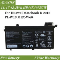 Mới hb46k497ecw 11.4V 42.2wh/3700mAh Pin máy tính xách tay cho HuaWei MateBook D 2018 PL-W19 MRC-W60