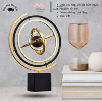 Mới HCM Mô hình Quả Địa cầu MM HOUSE Hợp kim đá cẩm thạch đế xoay 360 độ Cao cấp Decor Bàn làm việc Văn phòng