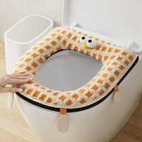 Mới Hoạt Hình Dễ Thương Bồn Cầu Bọc Ghế Mùa Đông Sang Trọng Dày Ấm Áp Bồn Cầu Thảm Bốn Mùa Đa Năng Mềm Mại Thân Thiện Với Da Vệ Sinh Ghế Thảm