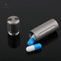 Mới Hợp Kim Titan Chống Thấm Nước Kín Viên Thuốc Hộp Đựng Bảo Quản Chai Móc Khóa Du Lịch Đa Năng Ngoài Trời Dụng Cụ Nóng