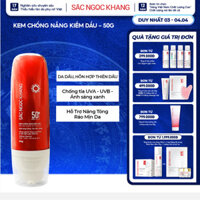 [Mới] Kem Chống Nắng Kiềm Dầu Sắc Ngọc Khang 50g