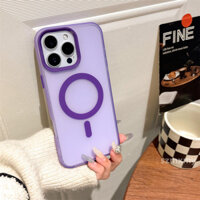 Mới Kẹo Hoa Hướng Dương Tím Mờ Từ Tính Cho IPhone 16 15 14 12 13 11 Pro Max Plus Vỏ Điện Thoại PC