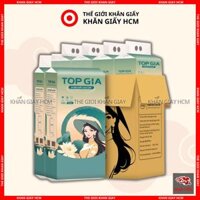 [Mới] Khăn giấy rút Top Gia thùng 6 gói Cô gái nón lá 1280 tờ 4 lớp dày dai, mềm mịn chính hãng