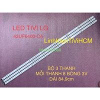 (MỚI) LED TIVI LG 43UF6400 HÀNG MỚI BỘ 3 THANH MỖI THANH 8 BÓNG 3V DÀI 84,9m UF64-UHD-A LG Innorek Direct 43inch UHD