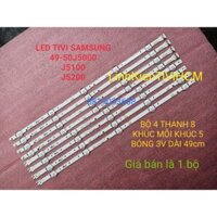 (MỚI) LED TIVI SAMSUNG 49J5200 49J5250 50J5200 MỚI 100% BỘ 8 KHÚC NỐI THÀNH 4 THANH MỖI KHÚC 5 BÓNG 3V DÀI 49cm