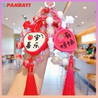Mới Lời Chúc Tốt Hạt Dây Xích Vòng Tay Móc Khóa Chúc Schoolbag Mặt Dây Chuyền Chìa Khóa Ô Tô Vòng Búp Bê Máy Quà Tặng