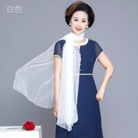 Mới Lớn Khăn Lụa Đỏ Nữ Màu Trơn Gạc Dài Mỏng Khăn Voan Khiêu Vũ