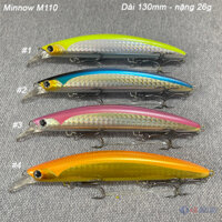 Mồi lure gành biển Hirushima Minnow M110, câu cá nhồng, cá thu, cá bè