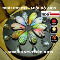 Mồi lure NHÁI HƠI F35 lưỡi độ AR15, mồi giả câu cá lóc 3.5cm-8gam-action Lửng/ Chìm
