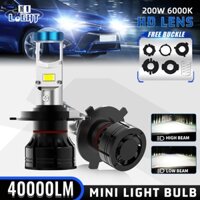Mới Mini H4 Máy Chiếu Mini Ống Kính Led Bóng Đèn Pha Xi Nhan CANBUS Ô Tô/Động Cơ H4 Sương Mù 2 Màu Cho Xe Máy ô Tô