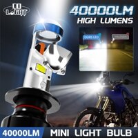 Mới Mini Led Đèn Pha H4 Bóng Đèn Đèn 40000LM Dầm Cao Thấp Đi Kèm Giá Đỡ Đèn LED Máy Chiếu Mini Lái Xe Sương Mù 12V 24V