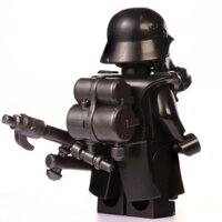 Mới MOC WWII Quân đội Đặc biệt Bộ đồ lửa Người lính Mô hình Mũ bảo hiểm Vũ khí Khối xây dựng hạt nhỏ WFD3