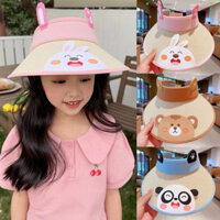 Mới Mũ chống nắng nửa đầu nón vành rộng đi biển du lịch dành cho bé trai và bé gái - mẫu mới 2024 .