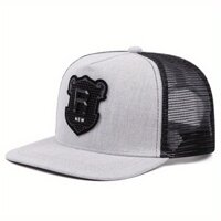 Mới Nam Và Nữ Flat Vành Nón Đường Phố Thêu Chữ R Hip Hop Nón Trucker Lưới Nón