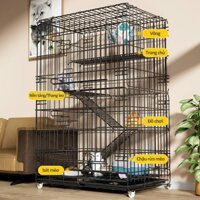 Mới nâng cấp di động gấp mèo lồng vật nuôi lồng biệt thự mạnh mẽ gấp mèo lồng đồ nội thất vật nuôi