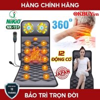 [MỚI] Nệm massage toàn thân Nhật Bản Nikio NK-151 - Có gối mát xa cổ vai gáy, hàng cao cấp