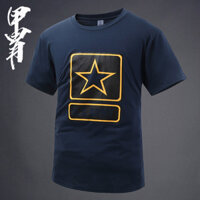 Mới Ngoài Trời Rời Tay Ngắn Áo Thun Nam 100% Cotton Cao Cấp Nam Áo Thun ARMY Ngôi Sao Lớn