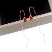 Mọi người ca ngợi Nga Vàng Tím Nữ Thời Trang Độc Đáo Dây Tai Hoa Hồng Mạ Vàng K Bông Tai Dài