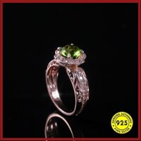 Mới Nhẫn Tay Mạ Vàng Hồng Đính Đá zircon