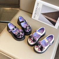 [Mới nhất Giày nữ Sanrio Kuromi dễ thương. ✨     Họa tiết hoạt hình dễ thương + chiếc nơ ngọt ngào, mềm mại Phong cách công chúa phẳng 2025