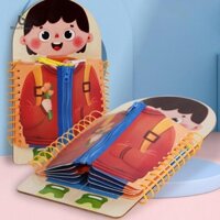 Mới Nhiều Lớp Gỗ Bận Rộn Ban Dành Cho Trẻ Em Montessori Giáo Dục Sớm Trò Chơi Tập Đi Yên Tĩnh Sách Cảm Giác Đồ Chơi Thực Hành Mặc Nóng