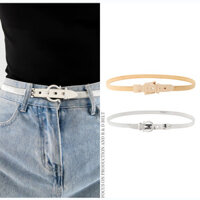 Mới Nữ Co Giãn Dây Xích Dây Xích Kim Loại Bạc Đa Năng Thắt Lưng Cá Tính Khóa Đàn Hồi Lò Xo Dây Xích LR1729