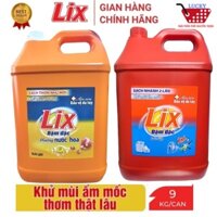 [Mới] Nước giặt Lix Hương Nước Hoa 9Kg sạch tinh tươm thơm lâu tẩy sạch mọi vết bẩn