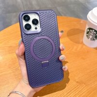 Mới Ốp Điện Thoại pc Cứng 2 Trong 1 Có Giá Đỡ Từ Tính Tản Nhiệt Thoáng Khí Cho iphone 15 14 13 12 promax 15 plus