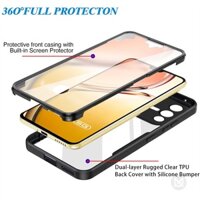 [mới] Ốp lưng trong suốt bảo vệ toàn diện 360 độ cho vivo v23 5g y20 y20s y20i y12a y12s v2029 ốp lưng chống va đập silicon với phim màn hình phía trước