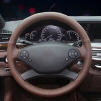 Mới Phát Hành Cà Phê Da Nhân Tạo Bọc Vô Lăng Ô Tô Cho Xe Mercedes Benz S300 350 400 500 600 2010-2013 CL-Class 2011