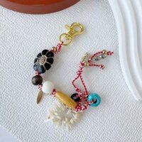 Mới Phong Cách Baroque Vỏ Nylon Đính Hạt Hợp Kim Dây Điện Thoại Di Động Móc Khóa Vòng Tay