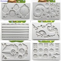 Mới Phong Cách Châu Âu Retro Nổi Đồng Hồ Ngôi Sao Mặt Trăng Ngọc Trai Cánh Khuôn Socola Bánh Kẹo Khuôn Silicon Trang Trí Bánh