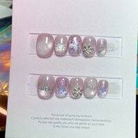 Mới Phong Cách Dễ Thương Và Đơn Giản Bông Tuyết Thủy Tinh Hạt Hồng Mắt Mèo Handmade Quang Trị Liệu Đeo Giáp