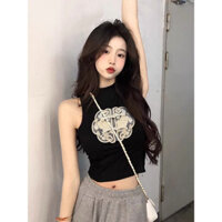 Mới Phong Cách Trung Hoa Camisole Nữ 2024 Slim-fit Nhìn Ôm Hơn Quốc Gia Hợp Thời Trang In Hình Hot Girl Áo Thun Không Tay 3.16 Y