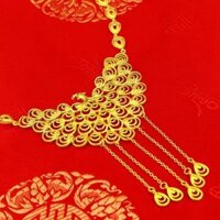 Mới Phong Cách Trung Quốc Cửa Hàng Vàng Cửa Sổ Cưới Seiko Phượng Công Vòng Cổ Bộ Cưới Nữ Nhỏ Phượng Hoàng Vòng Cổ Cưới
