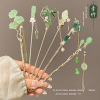 Mới Phong Cách Trung Quốc Sofa Kẹp Tóc Nữ Cổ Cao Cấp Cảm Giác Kẹp Tóc Thoáng Mát Cảm Giác Sườn Xám Bước Lắc Mũ Đội Đầu