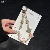 Mới Phong Cách Trung Quốc Thắt Lưng Trung Quốc Tua Rua Điện Thoại Di Động Dây Pha Lê Đính Hạt Ngắn Gioăng Di Động Dây Cổ Tay Niche Jane