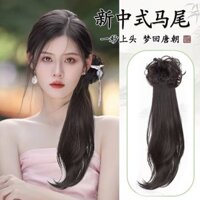 Mới Phong Cách Trung Quốc Tóc Giả Nữ Thấp Đuôi Ngựa Lấy Kẹp Tóc Giả Bện Mô Phỏng Tự Nhiên Tóc Có Thể Buộc Phong Cách Cổ Đại Hanfu Sườn Xám Đuôi Ngựa Thời Trang 2025#4.2