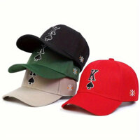 Mới Poker Mũ Bóng Chày Nam Nữ Thêu Spades K Visor Trucker Hat Snapbacks