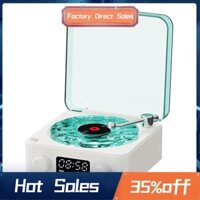 Mới Retro Đồng Hồ Báo Thức Ghi Âm Bluetooth Âm Thanh Chất Lượng Cao Không Dây Nhỏ Loa Di Động Siêu Trầm Trắng