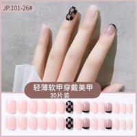 Mới Rượu Hồng Gấu Trúc Đỏ Đeo Mắt Giáp Nhỏ Tươi Móng Tay Nghệ Thuật Mặc Giáp Miếng Dán Pháp Làm Móng Tay Miếng Dán