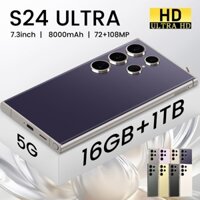 Mới S24 Ultra điện thoại di động 7.3inch 3G/4G/5G giá rẻ Android đt 6GB/128GB điện thoại rẻ cho học sinh Hai SIM Với bút