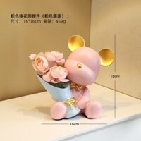 Mới Sáng Tạo Bó Hoa Bạo Lực Gấu Nhà Phòng Ngủ Tủ Tivi Trang Trí Bàn Làm Việc Nhựa Đồ Trang Trí Trẻ Em Quà Tặng Sinh Nhật