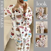 Mới Sanrio Kuromi Pyjama Bộ Nữ Mùa Đông Ấm Áp Sang Trọng Dễ Thương Đồ Ngủ In Hình Pyjama Hoạt Hình Nhà Quần Áo Quà Tặng Ngày Lễ Tình Nhân Mềm Mại