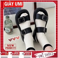 [MỚI- SD00 ] GIÀY SANDAL NỮ KHÓA HÀN QUỐC Đế Cao Màu Đen/Trắng Xang đan Quai Ngang thời trang mới hot có quai hậu đi học