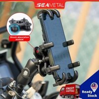 Mới SEAMETAL Giá Đỡ Điện Thoại Di Động Cho Xe Máy Giảm Chấn Siêu Mạnh Xe Máy Giá Đỡ Điện Thoại Ban Đầu Mạnh Xe Đạp Hp Giá Đỡ